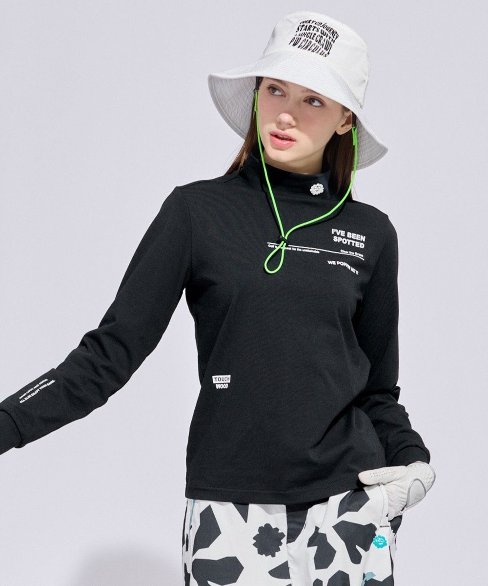 【ピーダブリュサーキュラス/PW CIRCULUS】の【WOMEN】ベーシックロングスリーブモックネック ゴルフウェア レディース インテリア・キッズ・メンズ・レディースファッション・服の通販 founy(ファニー) 　ファッション　Fashion　レディースファッション　Fashion for Women　トップス・カットソー　Cut & Sew Tops　シャツ・ブラウス・オフィスカジュアル　Elegant Blouses & Button-Ups　ロングTシャツ・Tシャツ　Longline T-Shirts & Tees　カットソー・ベーシックTシャツ　Cut-and-Sewn Tops / Stretch Tees & Basics　インナー　Innerwear　カットソー　Cut and Sewn Top　グラフィック　Graphic, Graphic Design　ゴルフ　Golf　ストレッチ　Stretch, Stretchy Fabric　ベーシック　Basic, Essential　モックネック　Mock Neck, Short Turtleneck　モノトーン　Monotone, Black and White　吸水　Absorbent, Quick-Dry　夏　Summer　春　Spring　S/S・春夏　SS, Spring/Summer, Warm Season　長袖　Long Sleeve, Full Sleeve　ブラック系|ID: prp329100004868515 ipo3291000000036278687