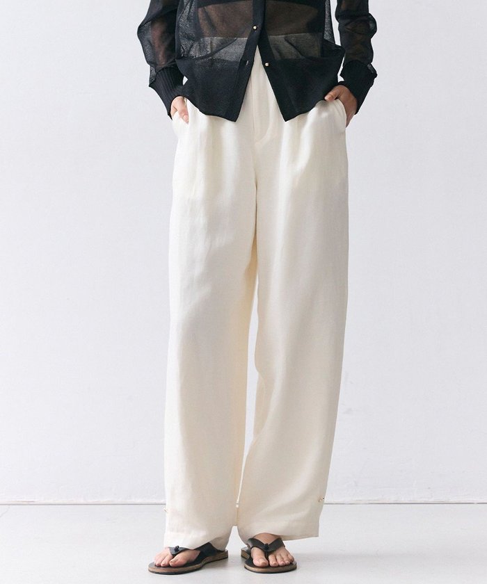 【ベイジ,/BEIGE,】のBERNARD / リネン混 ヘムタグ 2WAYパンツ インテリア・キッズ・メンズ・レディースファッション・服の通販 founy(ファニー) https://founy.com/ ファッション Fashion レディースファッション Fashion for Women パンツ Pants & Trousers 春 Spring カーゴパンツ Cargo Pants, Utility Pants サンダル Sandals, Summer Shoes シンプル Simple, Minimal ストレート Straight, Straight Cut テーパード Tapered, Tapered Pants ポケット Pocket, Pocket Detail リネン Linen, Linen Fabric リラックス Relax, Relaxed Fit S/S・春夏 SS, Spring/Summer, Warm Season 夏 Summer 旅行 Travel エレガント 上品 Elegant |ID: prp329100004868523 ipo3291000000036278709