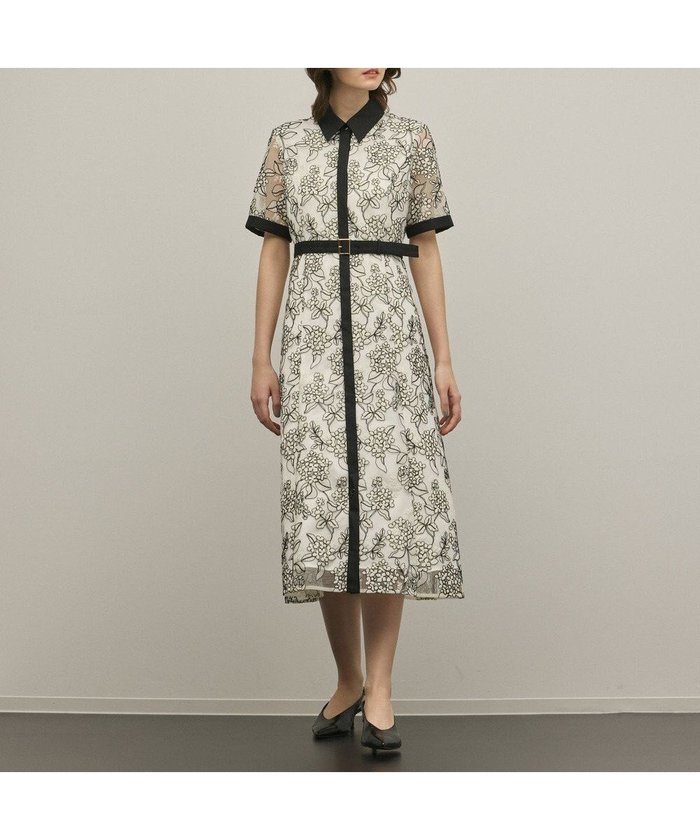 【グレース コンチネンタル/GRACE CONTINENTAL】のフラワーコード刺繍ワンピース インテリア・キッズ・メンズ・レディースファッション・服の通販 founy(ファニー) https://founy.com/ ファッション Fashion レディースファッション Fashion for Women ワンピース Dresses フラワー Flower, Floral 切替 Switching, Contrast Panel 夏 Summer 春 Spring S/S・春夏 SS, Spring/Summer, Warm Season |ID: prp329100004868525 ipo3291000000036278717