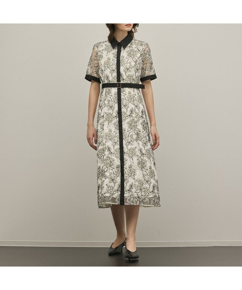 【グレース コンチネンタル/GRACE CONTINENTAL】のフラワーコード刺繍ワンピース 人気、トレンドファッション・服の通販 founy(ファニー) 　ファッション　Fashion　レディースファッション　Fashion for Women　ワンピース　Dresses　フラワー　Flower, Floral　切替　Switching, Contrast Panel　夏　Summer　春　Spring　S/S・春夏　SS, Spring/Summer, Warm Season　 other-1|ID: prp329100004868525 ipo3291000000036278717