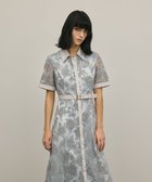 【グレース コンチネンタル/GRACE CONTINENTAL】のフラワーコード刺繍ワンピース グレー|ID: prp329100004868525 ipo3291000000036278719