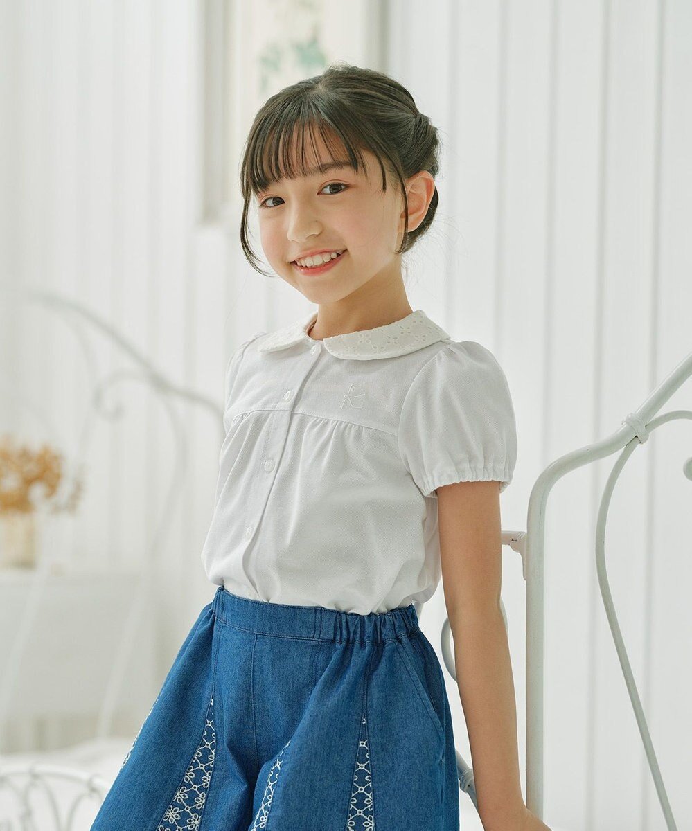 【組曲 / KIDS/KUMIKYOKU】の【110-140㎝】レーシー ブラウス 人気、トレンドファッション・服の通販 founy(ファニー) 　ファッション　Fashion　キッズファッション　Fashion for Kids　トップス・カットソー　Cut & Sew Tops　カットソー　Cut and Sewn Top　レーシー　Lacy, Lace-Like　レース　Lace, Lace Fabric　エレガント 上品　Elegant　夏　Summer　春　Spring　S/S・春夏　SS, Spring/Summer, Warm Season　 other-1|ID: prp329100004868541 ipo3291000000036278834