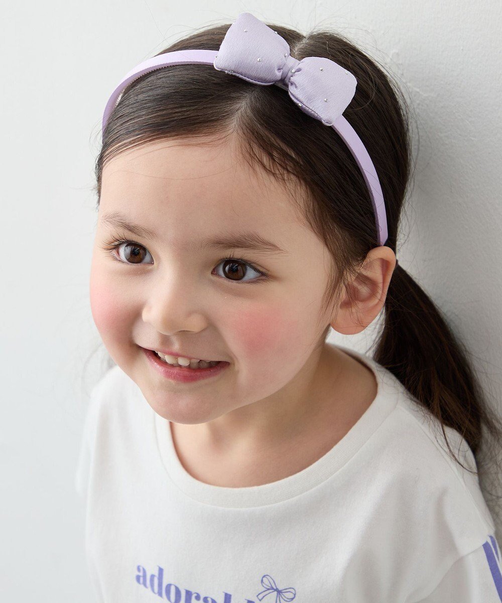 【エニィ/ANY / KIDS】のプクプクリボンカチューシャ インテリア・キッズ・メンズ・レディースファッション・服の通販 founy(ファニー) 　ファッション　Fashion　キッズファッション　Fashion for Kids　アクセサリー　Fashion Accessories　春　Spring　ガーリー　Girly, Feminine Style　シンプル　Simple, Minimal　スマホ　Smartphone, Mobile Device　ヘアアクセ　Hair Accessory, Hair Clip　リボン　Ribbon, Bow　S/S・春夏　SS, Spring/Summer, Warm Season　プチプライス・低価格　Affordable / Budget Price　夏　Summer　ギフト プレゼント　Gift / Present　ラベンダー|ID: prp329100004868543 ipo3291000000036278849