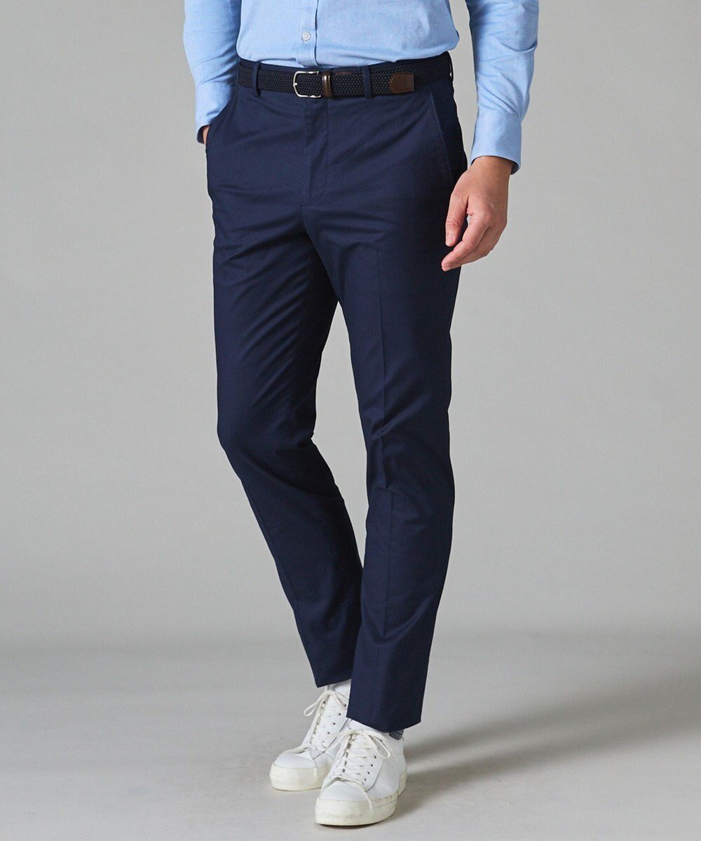 【五大陸/gotairiku / MEN】のロングセラー【洗える/折り目加工/シワになりにくい/ウエストアジャスター】ウォッシャブル サマーウール100%パンツ_定番色(ノータック)23/24年モデル インテリア・キッズ・メンズ・レディースファッション・服の通販 founy(ファニー) 　ファッション　Fashion　メンズファッション　Fashion for Men　ボトムス　Bottoms　ウォッシャブル　Machine Washable　春　Spring　洗える　Machine Washable　サマー　Summer, Summer Style　ジャケット　Jacket, Outerwear　ストレッチ　Stretch, Stretchy Fabric　スラックス　Slacks, Dress Pants　セットアップ　Set-Up, Coordinated Outfit　センター　Center, Center Line　テーパード　Tapered, Tapered Pants　ドレス　Dress, One-Piece　定番　Standard, Basic Item　ポケット　Pocket, Pocket Detail　S/S・春夏　SS, Spring/Summer, Warm Season　夏　Summer　ビジネス 仕事 通勤　Business / Work / Commuting　ネイビー系|ID: prp329100004868549 ipo3291000000036278920