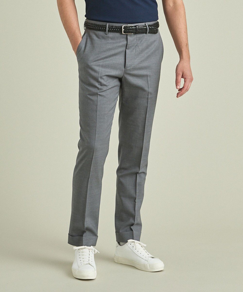 【五大陸/gotairiku / MEN】のロングセラー【洗える/折り目加工/シワになりにくい/ウエストアジャスター】ウォッシャブル サマーウール100%パンツ_定番色(ノータック)23/24年モデル インテリア・キッズ・メンズ・レディースファッション・服の通販 founy(ファニー) 　ファッション　Fashion　メンズファッション　Fashion for Men　ボトムス　Bottoms　ウォッシャブル　Machine Washable　春　Spring　洗える　Machine Washable　サマー　Summer, Summer Style　ジャケット　Jacket, Outerwear　ストレッチ　Stretch, Stretchy Fabric　スラックス　Slacks, Dress Pants　セットアップ　Set-Up, Coordinated Outfit　センター　Center, Center Line　テーパード　Tapered, Tapered Pants　ドレス　Dress, One-Piece　定番　Standard, Basic Item　ポケット　Pocket, Pocket Detail　S/S・春夏　SS, Spring/Summer, Warm Season　夏　Summer　ビジネス 仕事 通勤　Business / Work / Commuting　ライトグレー系|ID: prp329100004868549 ipo3291000000036278923