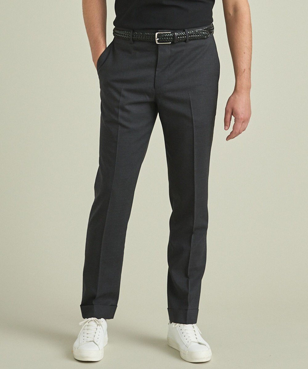 【五大陸/gotairiku / MEN】のロングセラー【洗える/折り目加工/シワになりにくい/ウエストアジャスター】ウォッシャブル サマーウール100%パンツ_定番色(ノータック)23/24年モデル インテリア・キッズ・メンズ・レディースファッション・服の通販 founy(ファニー) 　ファッション　Fashion　メンズファッション　Fashion for Men　ボトムス　Bottoms　ウォッシャブル　Machine Washable　春　Spring　洗える　Machine Washable　サマー　Summer, Summer Style　ジャケット　Jacket, Outerwear　ストレッチ　Stretch, Stretchy Fabric　スラックス　Slacks, Dress Pants　セットアップ　Set-Up, Coordinated Outfit　センター　Center, Center Line　テーパード　Tapered, Tapered Pants　ドレス　Dress, One-Piece　定番　Standard, Basic Item　ポケット　Pocket, Pocket Detail　S/S・春夏　SS, Spring/Summer, Warm Season　夏　Summer　ビジネス 仕事 通勤　Business / Work / Commuting　チャコールグレー系|ID: prp329100004868549 ipo3291000000036278925