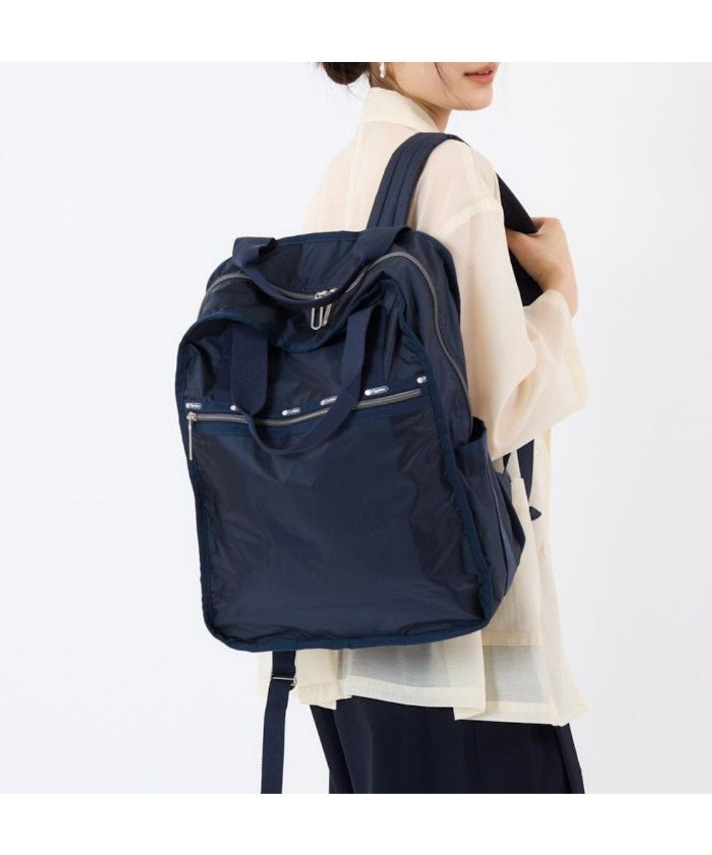 【レスポートサック/LeSportsac】のCR URBAN BACKPACK/ダークブルーC インテリア・キッズ・メンズ・レディースファッション・服の通販 founy(ファニー) 　ファッション　Fashion　レディースファッション　Fashion for Women　バッグ　Bags　クッション　Cushion, Throw Pillow　シンプル　Simple, Minimal　スポーティ　Sporty, Casual Athletic　人気　Popular, Best Seller　プリント　Print, Printed Pattern　ポケット　Pocket, Pocket Detail　無地　Plain, Solid Color　リュック　Backpack, Rucksack　おすすめ　Recommended / Our Picks　ビジネス 仕事 通勤　Business / Work / Commuting　ダークブルーC|ID: prp329100004868552 ipo3291000000036278940