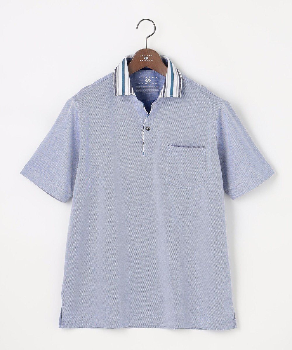 【ジョセフ アブード/JOSEPH ABBOUD / MEN】の【愛されて21年!オーガニックコットン使用】ダディ ポロシャツ インテリア・キッズ・メンズ・レディースファッション・服の通販 founy(ファニー) 　ファッション　Fashion　メンズファッション　Fashion for Men　トップス・カットソー　Cut & Sew Tops　メンズシャツ　Shirts　ポロシャツ / きれいめカジュアルスタイル　Polo Shirts　インド　Indian Textile　ウォッシャブル　Machine Washable　春　Spring　今季　This Season, Current Season　吸水　Absorbent, Quick-Dry　サッカー　Seersucker, Summer Fabric　ジャケット　Jacket, Outerwear　スキッパー　Skipper, Open Collar　定番　Standard, Basic Item　ポロシャツ　Polo Shirt, Collared Tee　リネン　Linen, Linen Fabric　S/S・春夏　SS, Spring/Summer, Warm Season　おすすめ　Recommended / Our Picks　夏　Summer　ギフト プレゼント　Gift / Present　ビジネス 仕事 通勤　Business / Work / Commuting　サックスブルー系|ID: prp329100004868559 ipo3291000000036279038