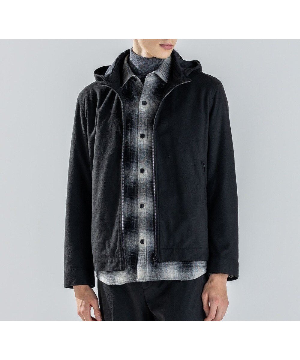 【ジョゼフ オム/JOSEPH HOMME / MEN】の【新素材】スムーススエードストレッチ フーディー インテリア・キッズ・メンズ・レディースファッション・服の通販 founy(ファニー) 　ファッション　Fashion　メンズファッション　Fashion for Men　アウター　Men's Coats Outerwear　ブルゾンジャケット / カジュアルアウター　Bomber Jackets & Blousons　おすすめ　Recommended / Our Picks　ウォッシャブル　Machine Washable　エレガント 上品　Elegant　シンプル　Simple, Minimal　ジップ　Zip, Zipper　ジャケット　Jacket, Outerwear　スタンド　Stand Collar, Upright Stand　ストレッチ　Stretch, Stretchy Fabric　スポーティ　Sporty, Casual Athletic　セットアップ　Set-Up, Coordinated Outfit　ドローコード　Drawcord, Drawstring Cord　フロント　Front, Front Design　ブルゾン　Blouson, Bomber Jacket　A/W・秋冬　Autumn/Winter　ブラック系|ID: prp329100004868560 ipo3291000000036279056