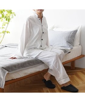 【京和晒綿紗/KYO WAZARASHI MENSYA】の【紗栄子さん愛用パジャマの色違い/UNISEX】ガーゼパジャマ 2重合わせ 白 人気、トレンドファッション・服の通販 founy(ファニー) ファッション Fashion レディースファッション Fashion for Women イエロー Yellow 春 Spring 吸水 Absorbent, Quick-Dry ダブル Double, Double-Breasted ダメージ Distressed, Destroyed パジャマ Pajamas, Sleepwear ユニセックス Unisex, Genderless |ID:prp329100004868569