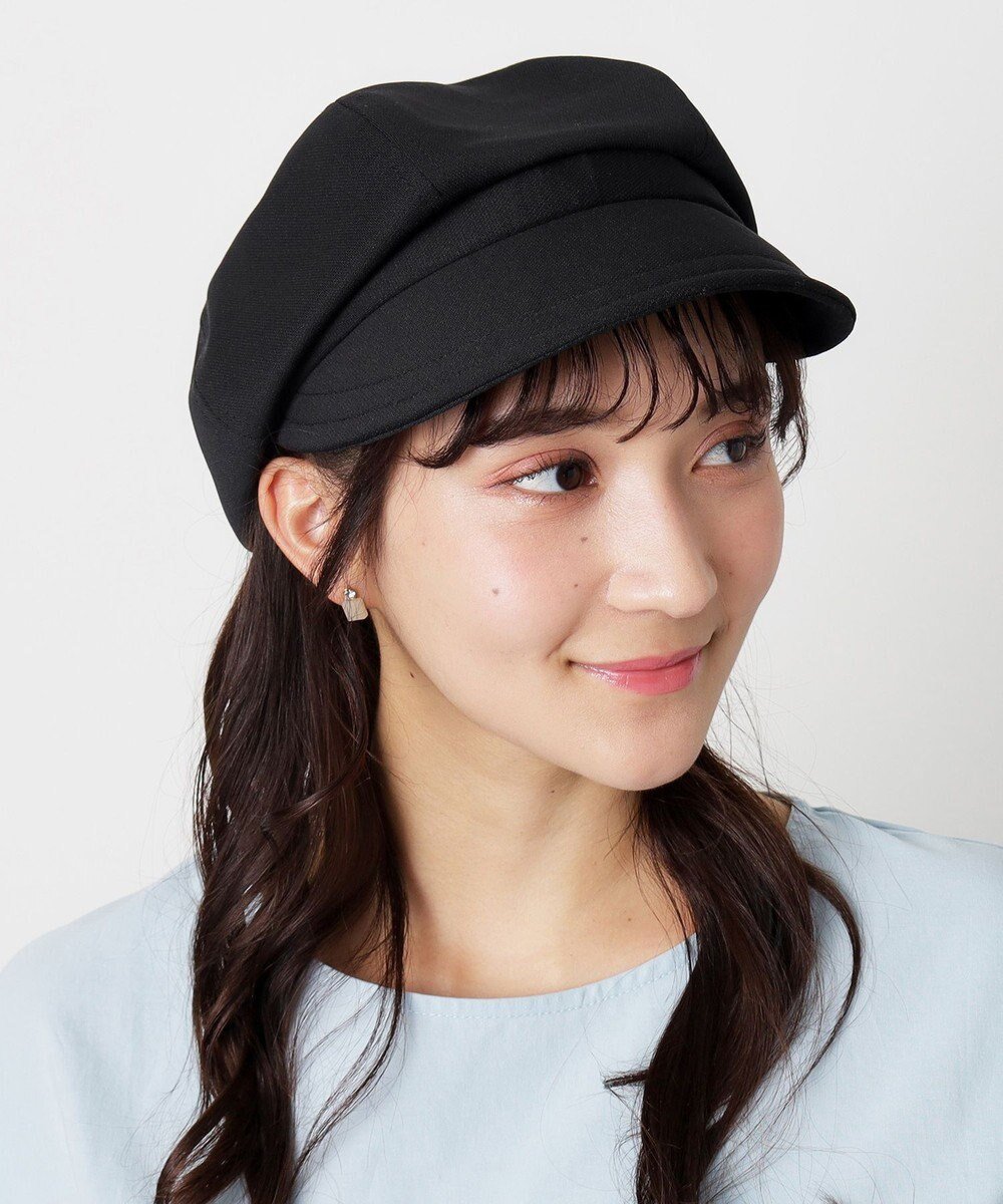 【ムーンバット/MOONBAT】の【日本製/洗える/サイズ調整】フルラ (FURLA) ロゴチャーム付 キャスケット インテリア・キッズ・メンズ・レディースファッション・服の通販 founy(ファニー) 　ファッション　Fashion　レディースファッション　Fashion for Women　キャップ&ハット　Hats & Caps　イタリア　Italy　エレガント 上品　Elegant　キャスケット　Casquette, Newsboy Cap　コレクション　Collection, Seasonal Line　チャーム　Charm, Pendant　パターン　Pattern, Design Print　フォルム　Silhouette, Form　メタル　Metal, Metal Parts　ワンポイント　One Point, Statement Accent　帽子　Hat, Headwear　日本製　Made In Japan　洗える　Machine Washable　ブラック|ID: prp329100004868572 ipo3291000000036279205