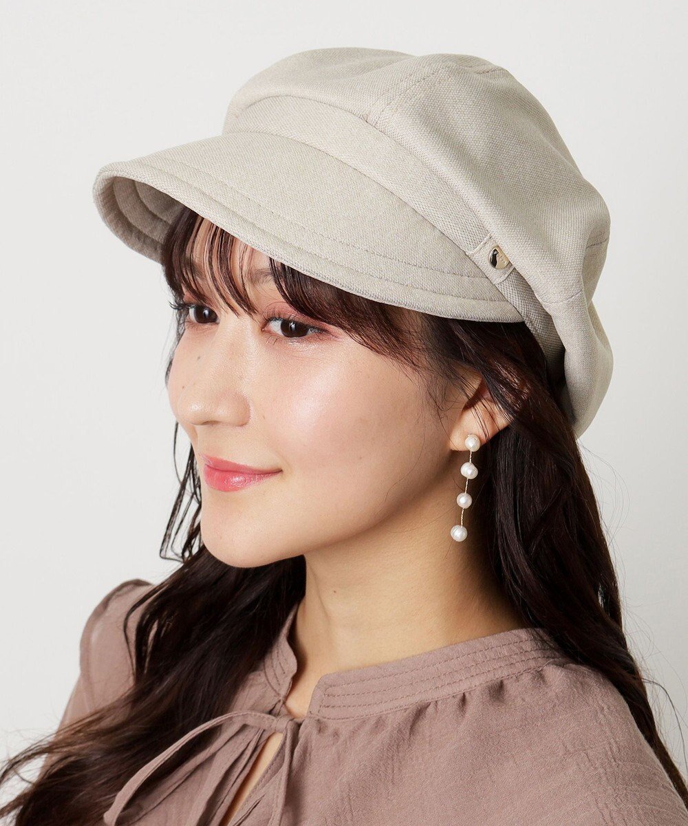 【ムーンバット/MOONBAT】の【日本製/洗える/サイズ調整】フルラ (FURLA) ロゴチャーム付 キャスケット インテリア・キッズ・メンズ・レディースファッション・服の通販 founy(ファニー) 　ファッション　Fashion　レディースファッション　Fashion for Women　キャップ&ハット　Hats & Caps　イタリア　Italy　エレガント 上品　Elegant　キャスケット　Casquette, Newsboy Cap　コレクション　Collection, Seasonal Line　チャーム　Charm, Pendant　パターン　Pattern, Design Print　フォルム　Silhouette, Form　メタル　Metal, Metal Parts　ワンポイント　One Point, Statement Accent　帽子　Hat, Headwear　日本製　Made In Japan　洗える　Machine Washable　ベージュ|ID: prp329100004868572 ipo3291000000036279208