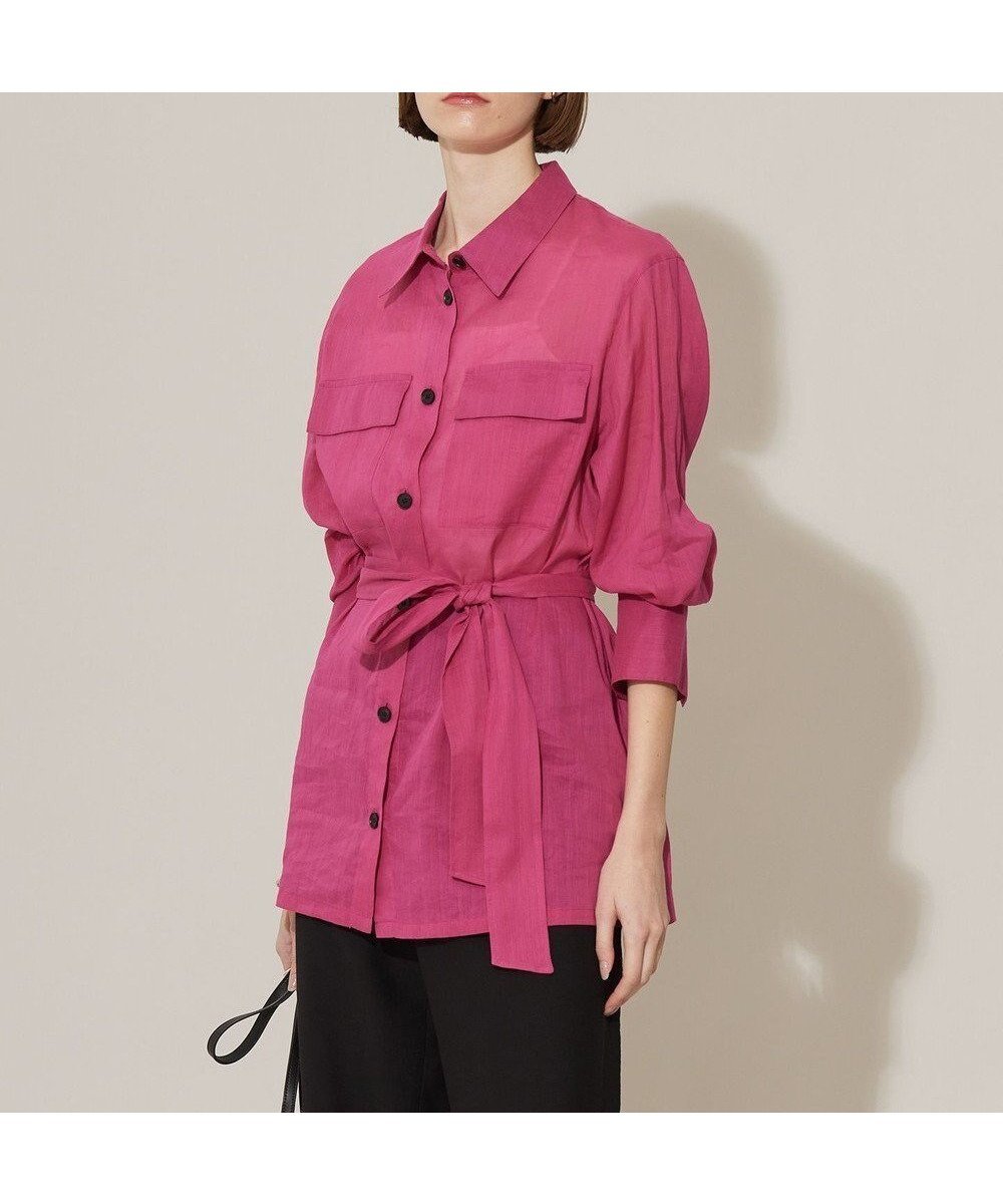【アイシービー/iCB】の【洗える】ラミーコットンボイル シアーシャツ インテリア・キッズ・メンズ・レディースファッション・服の通販 founy(ファニー) 　ファッション　Fashion　レディースファッション　Fashion for Women　トップス・カットソー　Cut & Sew Tops　シャツ・ブラウス・オフィスカジュアル　Elegant Blouses & Button-Ups　2024年　2024　2024春夏・S/S　Spring/Summer 2024 SS24　シアー　Sheer, See-Through　パッチ　Patch, Appliqué　フラップ　Flap, Flap Pocket　ブラウジング　Blouson Silhouette, Cinched Waist　ポケット　Pocket, Pocket Detail　リラックス　Relax, Relaxed Fit　夏　Summer　春　Spring　S/S・春夏　SS, Spring/Summer, Warm Season　洗える　Machine Washable　フューシャピンク系|ID: prp329100004868579 ipo3291000000036279279