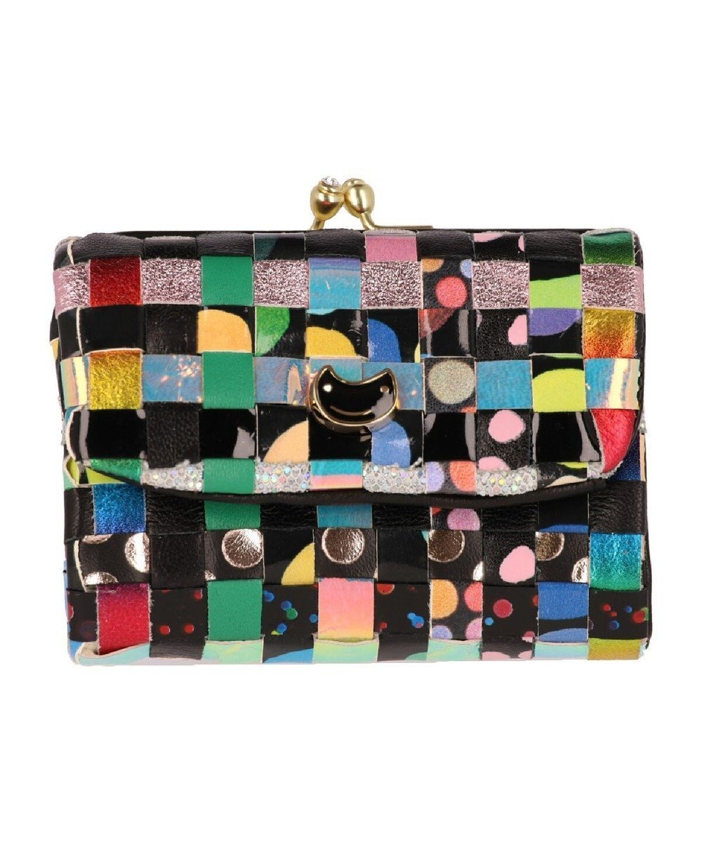 【ツモリチサト キャリー/tsumori chisato CARRY】のエポネコメッシュ 2つ折り財布 がま口 インテリア・キッズ・メンズ・レディースファッション・服の通販 founy(ファニー) 　ファッション　Fashion　レディースファッション　Fashion for Women　ミニ財布・二つ折り財布　Wallets & Card Cases　ストーン　Stone, Gem-Like　ドット　Polka Dot, Dot Pattern　ネコ　Cat, Feline Motif　ポケット　Pocket, Pocket Detail　メッシュ　Mesh, Net Fabric　財布　Wallet, Purse　ブラック|ID: prp329100004868593 ipo3291000000036279525