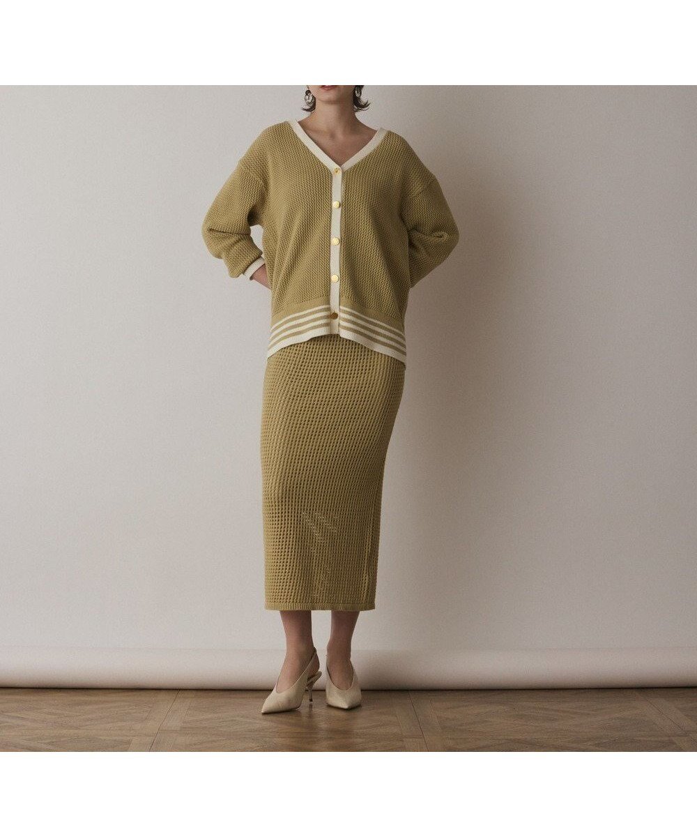 【グレース コンチネンタル/GRACE CONTINENTAL】のメッシュタイトニットスカート インテリア・キッズ・メンズ・レディースファッション・服の通販 founy(ファニー) 　ファッション　Fashion　レディースファッション　Fashion for Women　スカート　Skirts　ストレッチ　Stretch, Stretchy Fabric　セットアップ　Set-Up, Coordinated Outfit　タイトスカート　Pencil Skirt, Tight Skirt　メッシュ　Mesh, Net Fabric　夏　Summer　春　Spring　S/S・春夏　SS, Spring/Summer, Warm Season　イエロー|ID: prp329100004868622 ipo3291000000036279986