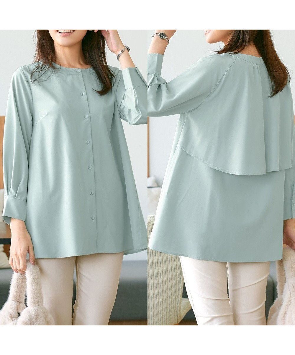 【ティアクラッセ/Tiaclasse】のバックフレアヨークチュニック 人気、トレンドファッション・服の通販 founy(ファニー) 　ファッション　Fashion　レディースファッション　Fashion for Women　トップス・カットソー　Cut & Sew Tops　シャツ・ブラウス・オフィスカジュアル　Elegant Blouses & Button-Ups　アクセサリー　Fashion Accessories　ウォッシャブル　Machine Washable　春　Spring　洗える　Machine Washable　カーディガン　Cardigan, Knitwear　シンプル　Simple, Minimal　ストレッチ　Stretch, Stretchy Fabric　チュニック　Tunic, Long Top　フレア　Flare, Flared　ボトム　Bottoms, Lower Wear　ヨーク　Yoke, Yoke Design　ラウンド　Round, Round Neck　ロング　Long, Long-Length　A/W・秋冬　Autumn/Winter　再入荷　Restock / Back in Stock　夏　Summer　エレガント 上品　Elegant　新作・新入荷　New Arrivals / New In　 other-1|ID: prp329100004868641 ipo3291000000036280290