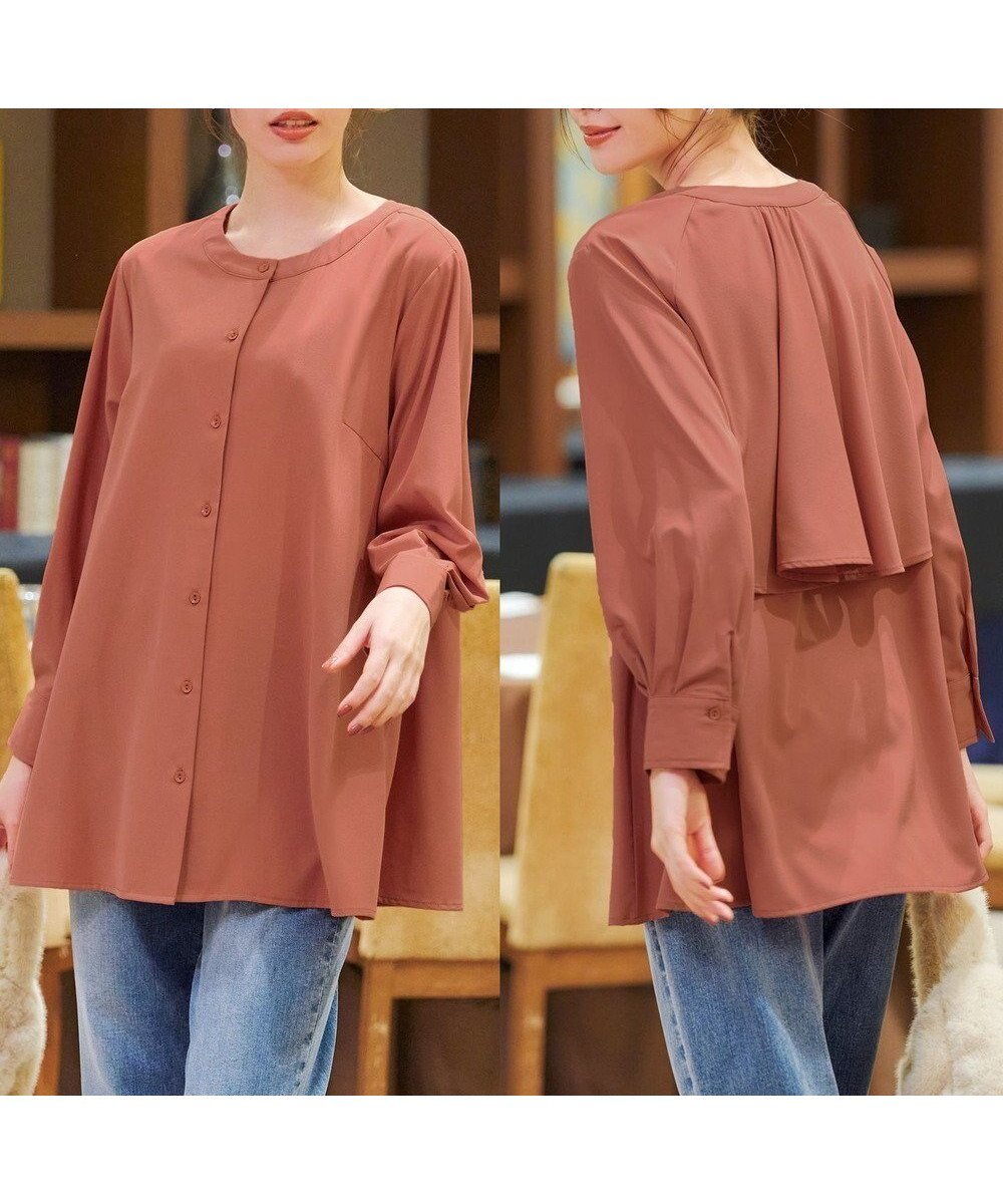 【ティアクラッセ/Tiaclasse】のバックフレアヨークチュニック インテリア・キッズ・メンズ・レディースファッション・服の通販 founy(ファニー) 　ファッション　Fashion　レディースファッション　Fashion for Women　トップス・カットソー　Cut & Sew Tops　シャツ・ブラウス・オフィスカジュアル　Elegant Blouses & Button-Ups　アクセサリー　Fashion Accessories　ウォッシャブル　Machine Washable　春　Spring　洗える　Machine Washable　カーディガン　Cardigan, Knitwear　シンプル　Simple, Minimal　ストレッチ　Stretch, Stretchy Fabric　チュニック　Tunic, Long Top　フレア　Flare, Flared　ボトム　Bottoms, Lower Wear　ヨーク　Yoke, Yoke Design　ラウンド　Round, Round Neck　ロング　Long, Long-Length　A/W・秋冬　Autumn/Winter　再入荷　Restock / Back in Stock　夏　Summer　エレガント 上品　Elegant　新作・新入荷　New Arrivals / New In　オレンジ|ID: prp329100004868641 ipo3291000000036280301