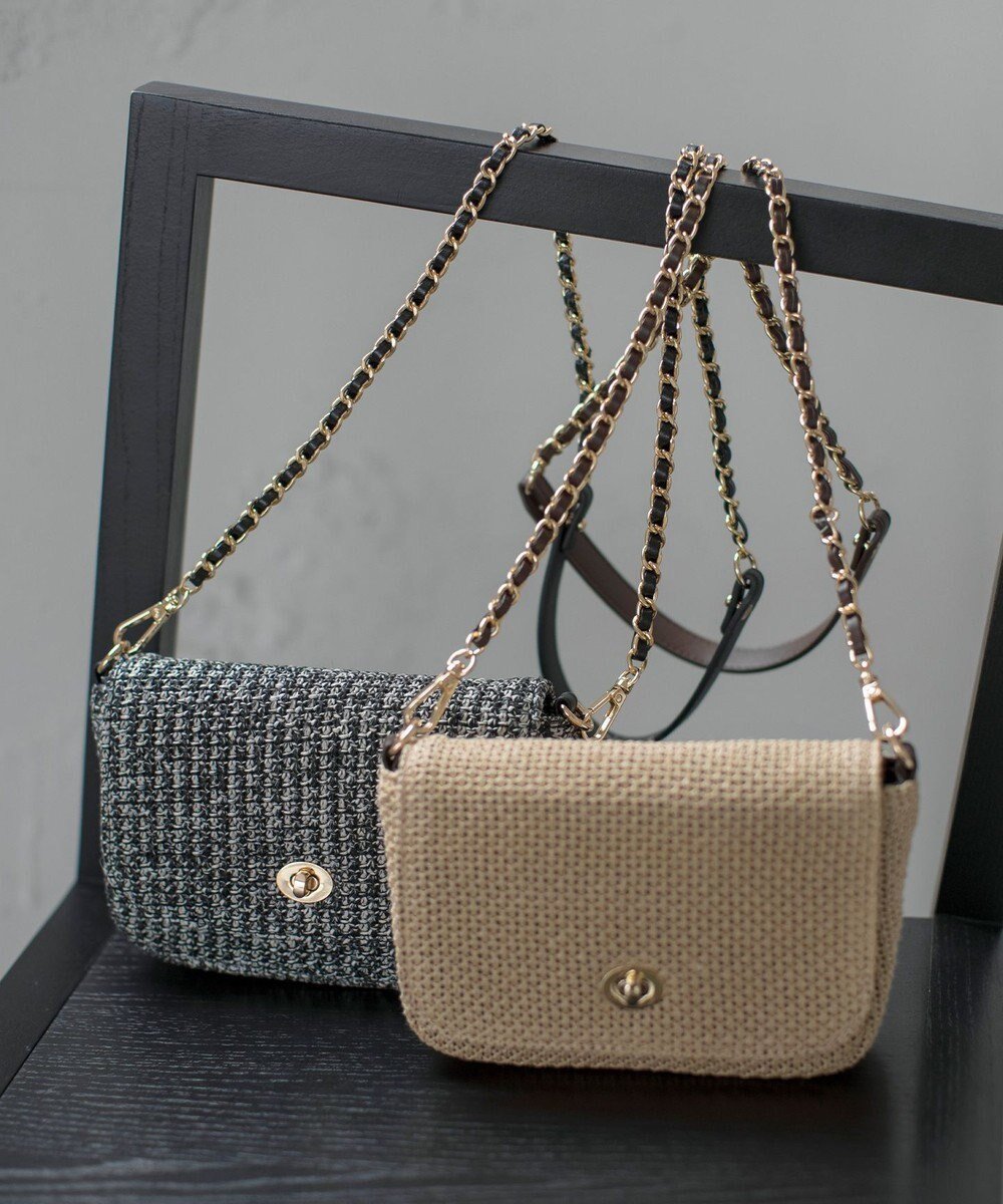 【組曲/KUMIKYOKU】のフラップミニショルダー バッグ インテリア・キッズ・メンズ・レディースファッション・服の通販 founy(ファニー) 　ファッション　Fashion　レディースファッション　Fashion for Women　バッグ　Bags　アクセサリー　Fashion Accessories　コンパクト　Compact, Small Size　チェーン　Chain, Chain Strap　ポケット　Pocket, Pocket Detail　夏　Summer　ベージュ系|ID: prp329100004868647 ipo3291000000036280407