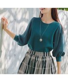 【ティアクラッセ/Tiaclasse】の【新色追加・洗える】異素材パフ袖トップス 人気、トレンドファッション・服の通販 founy(ファニー) ファッション Fashion レディースファッション Fashion for Women トップス・カットソー Cut & Sew Tops ニット Knit Tops & Sweaters ウォッシャブル Machine Washable シフォン Chiffon, Lightweight Fabric セーター Sweater, Knitwear フェミニン Feminine, Girly ポケット Pocket, Pocket Detail ラウンド Round, Round Neck エレガント 上品 Elegant 再入荷 Restock / Back in Stock 夏 Summer 新作・新入荷 New Arrivals / New In 春 Spring S/S・春夏 SS, Spring/Summer, Warm Season 洗える Machine Washable 無地 Plain, Solid Color 秋 Autumn thumbnail ターコイズ|ID: prp329100004868663 ipo3291000000036280698