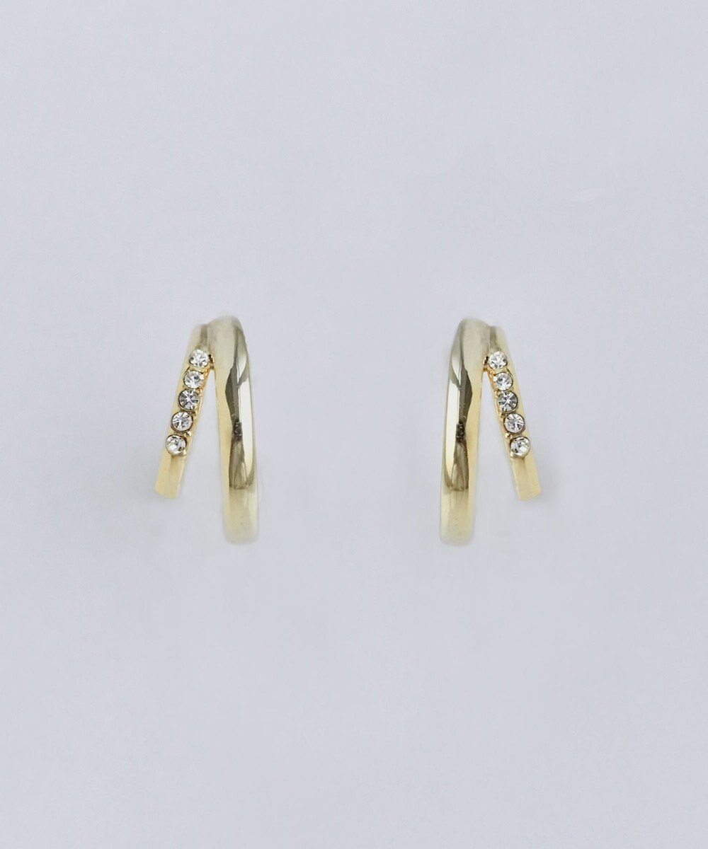 【フィービィー/phoebe】の【金属アレルギー対応】【痛くないシリーズ】ストレートシャインクリスタルループフィットイヤリング ゴールド 人気、トレンドファッション・服の通販 founy(ファニー) 　ファッション　Fashion　レディースファッション　Fashion for Women　ジュエリー　Jewelry　ファッションリング　Fashion Rings　イヤリング・フープ・ドロップタイプ　Hoop, Drop & Clip Earrings　アクセサリー　Fashion Accessories　イヤリング　Earrings　コーティング　Coating, Coated Finish　シンプル　Simple, Minimal　ストレート　Straight, Straight Cut　ビジュー　Bijou, Jewel-like Accent　フープ　Hoop, Hoop Earrings　プレーン　Plain, Simple　メタル　Metal, Metal Parts　軽量　Lightweight, Ultra Light　 other-1|ID: prp329100004868665 ipo3291000000036280743