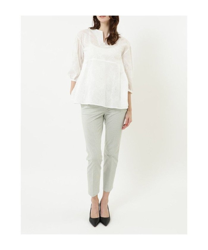 【ダックス/DAKS】のコットンリネンストライプパンツ インテリア・キッズ・メンズ・レディースファッション・服の通販 founy(ファニー) https://founy.com/ ファッション Fashion レディースファッション Fashion for Women パンツ Pants & Trousers サッカー Seersucker, Summer Fabric ストライプ Stripe, Striped Pattern ストレッチ Stretch, Stretchy Fabric ネップ Nepp, Slub Yarn フォルム Silhouette, Form ポケット Pocket, Pocket Detail リネン Linen, Linen Fabric 夏 Summer S/S・春夏 SS, Spring/Summer, Warm Season A/W・秋冬 Autumn/Winter |ID: prp329100004868677 ipo3291000000036281012