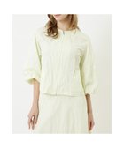 【ダックス/DAKS】のフラワーモチーフジャガードブラウス 人気、トレンドファッション・服の通販 founy(ファニー) ファッション Fashion レディースファッション Fashion for Women トップス・カットソー Cut & Sew Tops シャツ・ブラウス・オフィスカジュアル Elegant Blouses & Button-Ups 花柄・フラワープリント・モチーフ Floral Prints & Motifs / Flower Pattern Tops ショート Short, Short Length ジャカード／ジャガード Jacquard, Woven Pattern フラワー Flower, Floral モチーフ Motif, Design Theme 夏 Summer S/S・春夏 SS, Spring/Summer, Warm Season A/W・秋冬 Autumn/Winter thumbnail ライトグリーン|ID: prp329100004868678 ipo3291000000036281019