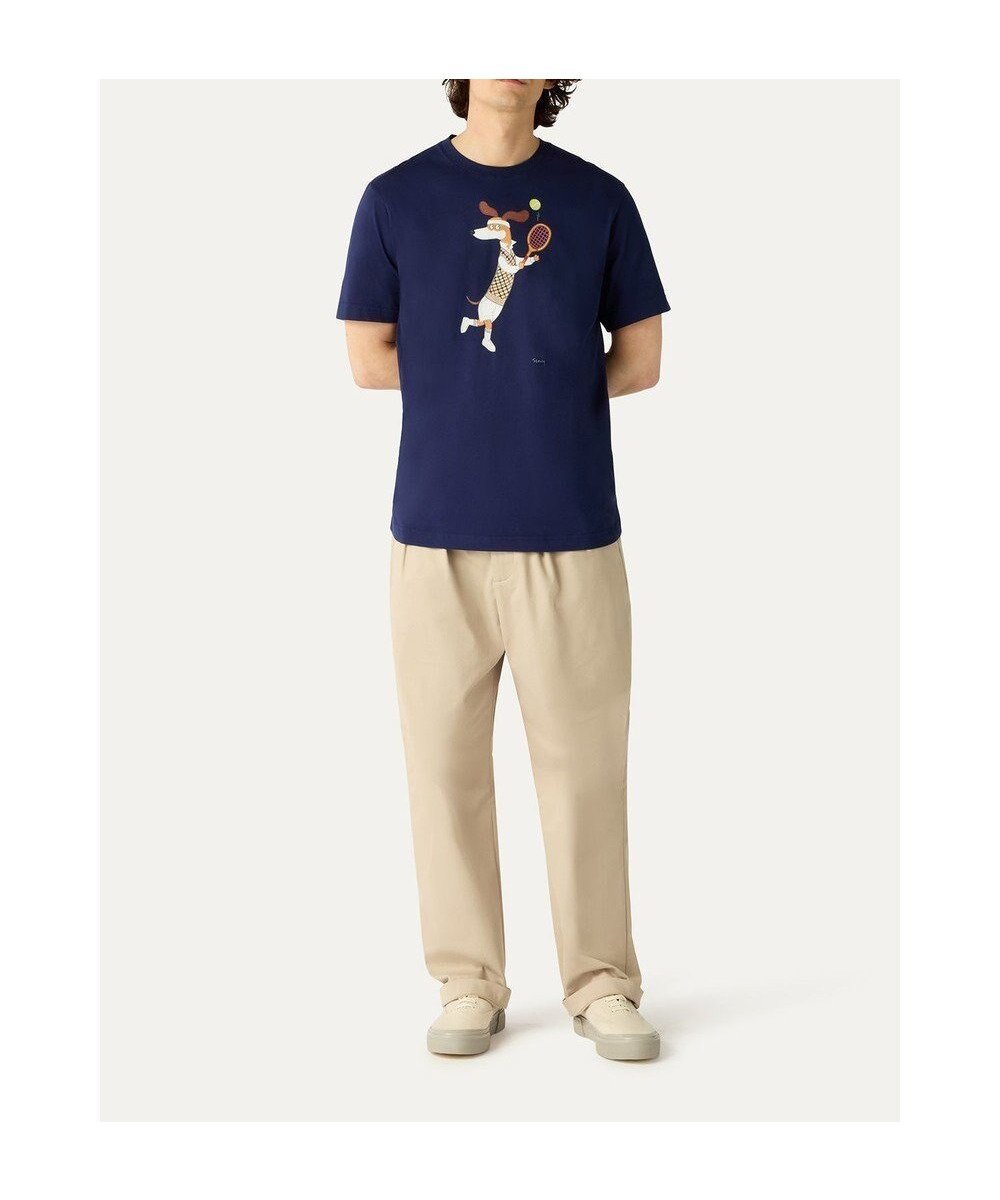 【ダックス/DAKS】のSLOWBOY Tシャツ〈テニス〉 インテリア・キッズ・メンズ・レディースファッション・服の通販 founy(ファニー) 　ファッション　Fashion　レディースファッション　Fashion for Women　トップス・カットソー　Cut & Sew Tops　シャツ・ブラウス・オフィスカジュアル　Elegant Blouses & Button-Ups　ロングTシャツ・Tシャツ　Longline T-Shirts & Tees　カットソー・ベーシックTシャツ　Cut-and-Sewn Tops / Stretch Tees & Basics　イラスト　Illustration　カットソー　Cut and Sewn Top　キャラクター　Character, Licensed Characters　スリム　Slim, Slim Fit　フィット　Fit, Slim Fit　プリント　Print, Printed Pattern　モチーフ　Motif, Design Theme　ロンドン　London Style, British Inspired　夏　Summer　S/S・春夏　SS, Spring/Summer, Warm Season　A/W・秋冬　Autumn/Winter　ネイビー|ID: prp329100004868684 ipo3291000000036281053