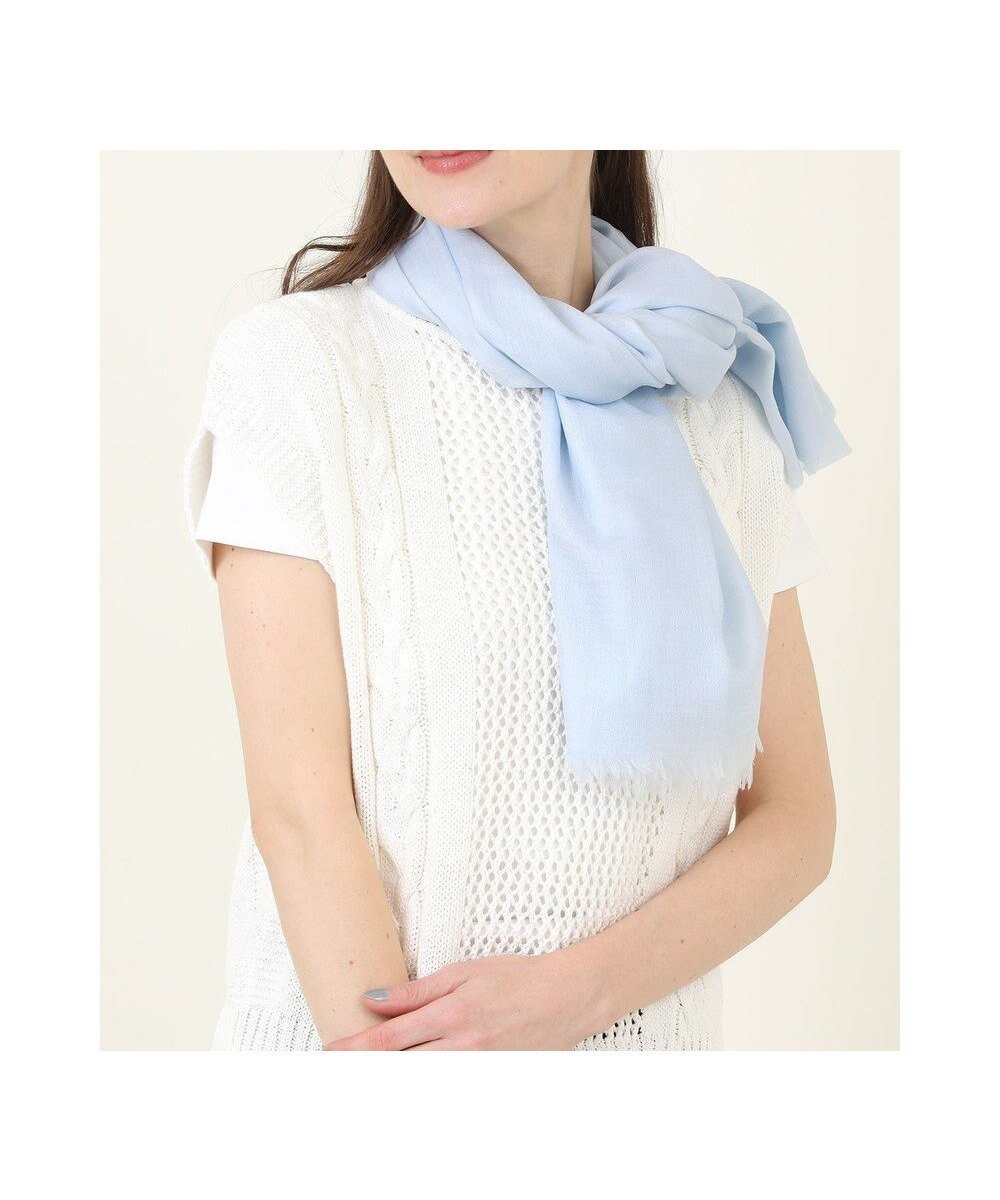 【ダックス/DAKS】の後染めカシミヤシルクストール インテリア・キッズ・メンズ・レディースファッション・服の通販 founy(ファニー) 　ファッション　Fashion　レディースファッション　Fashion for Women　ショール　Shawl, Wrap　シルク　Silk, 100% Silk　ストール　Stole, Wrap　夏　Summer　春　Spring　S/S・春夏　SS, Spring/Summer, Warm Season　無地　Plain, Solid Color　A/W・秋冬　Autumn/Winter　ライトブルー|ID: prp329100004868686 ipo3291000000036281068