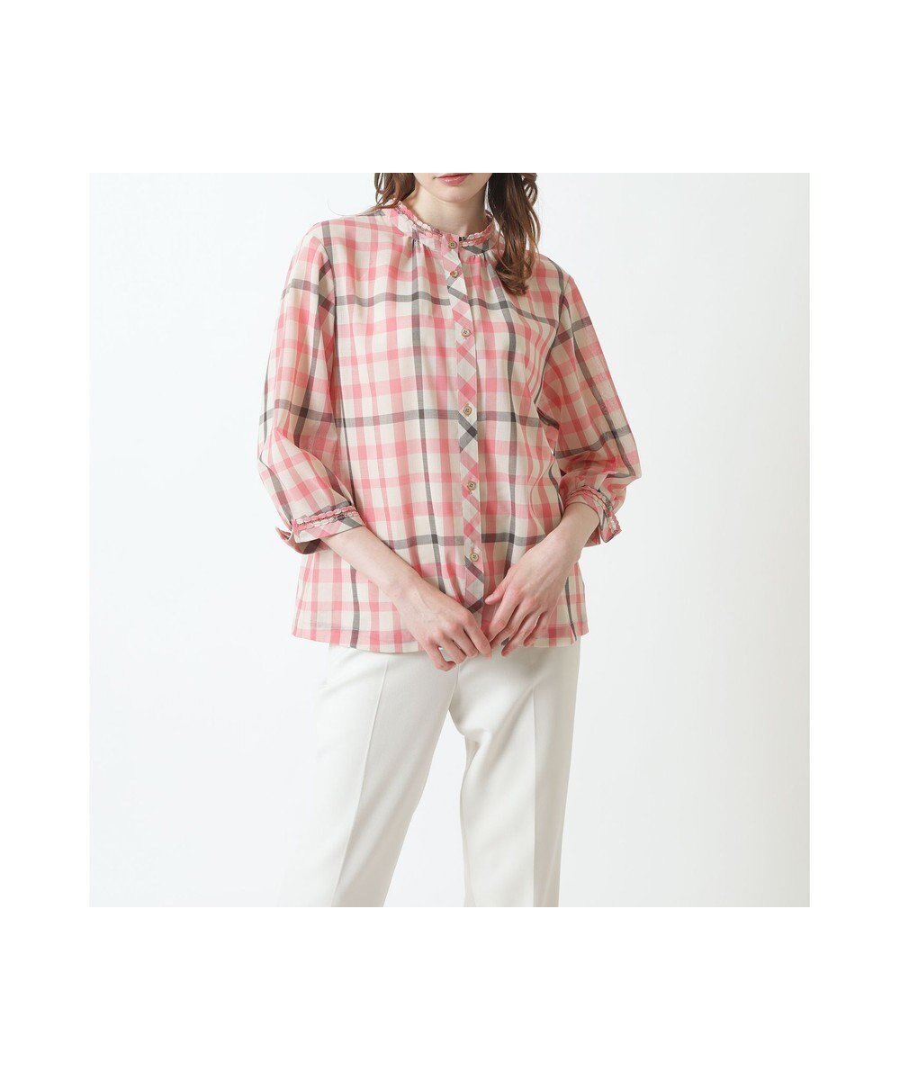 【ダックス/DAKS】のウールボイル ハウスチェックシャツ 人気、トレンドファッション・服の通販 founy(ファニー) 　ファッション　Fashion　レディースファッション　Fashion for Women　トップス・カットソー　Cut & Sew Tops　シャツ・ブラウス・オフィスカジュアル　Elegant Blouses & Button-Ups　セットアップ　Set-Up, Coordinated Outfit　チェック　Check, Plaid, Tartan　ベーシック　Basic, Essential　夏　Summer　定番　Standard, Basic Item　S/S・春夏　SS, Spring/Summer, Warm Season　A/W・秋冬　Autumn/Winter　 other-1|ID: prp329100004868691 ipo3291000000036281104