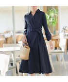 【ティアクラッセ/Tiaclasse】のカシュクールシャツワンピース ネイビー|ID: prp329100004868707 ipo3291000000036281263