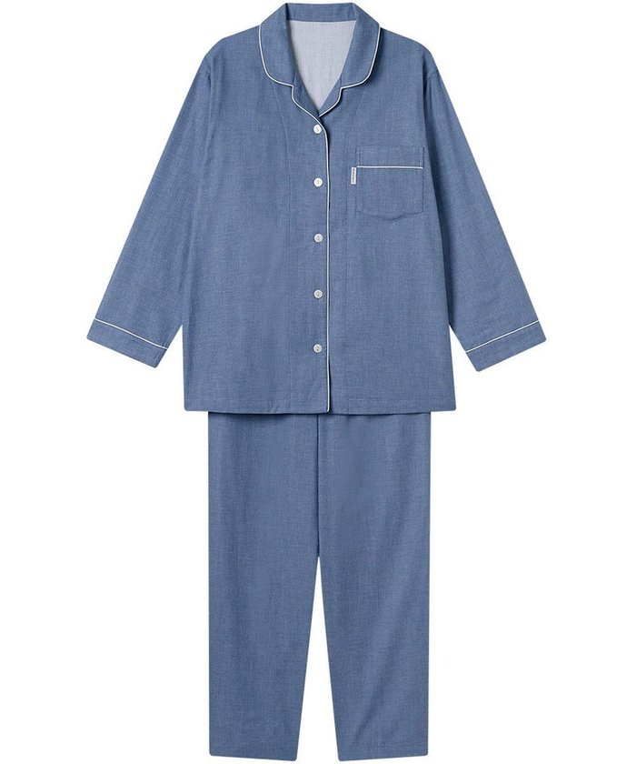 【ワコール 睡眠科学/wacoal suimin】のパジャマ 長袖 長ズボン 綿100%(本体) 二重ガーゼ レディース YDX518 睡眠科学/ワコール インテリア・キッズ・メンズ・レディースファッション・服の通販 founy(ファニー) https://founy.com/ ファッション Fashion レディースファッション Fashion for Women トップス・カットソー Cut & Sew Tops スタイリッシュ Stylish, Fashionable デニム Denim, Jeans Material 長袖 Long Sleeve, Full Sleeve パイピング Piping, Trim Design パジャマ Pajamas, Sleepwear ボトム Bottoms, Lower Wear |ID: prp329100004868719 ipo3291000000036281395