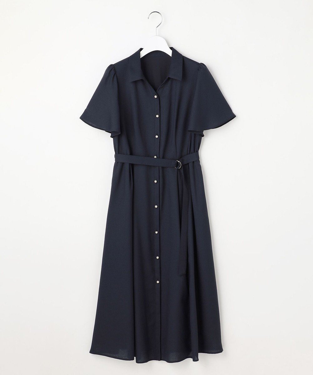【エニィ スィス/any SiS】のスムージーポリエステル ワンピース インテリア・キッズ・メンズ・レディースファッション・服の通販 founy(ファニー) 　ファッション　Fashion　レディースファッション　Fashion for Women　ワンピース　Dresses　シャツワンピース / 1枚で着映えコーデ　Shirt Dresses　春　Spring　カーディガン　Cardigan, Knitwear　ジャケット　Jacket, Outerwear　パール　Pearl, Pearl Accent　フィット　Fit, Slim Fit　フェイク　Faux, Fake　フレア　Flare, Flared　ポケット　Pocket, Pocket Detail　リラックス　Relax, Relaxed Fit　S/S・春夏　SS, Spring/Summer, Warm Season　おすすめ　Recommended / Our Picks　夏　Summer　エレガント 上品　Elegant　新作・新入荷　New Arrivals / New In　ネイビー|ID: prp329100004868721 ipo3291000000036281422