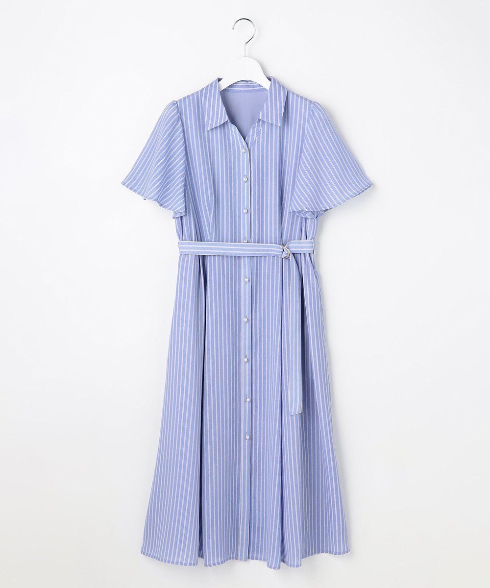 【エニィ スィス/any SiS】のスムージーポリエステル ワンピース インテリア・キッズ・メンズ・レディースファッション・服の通販 founy(ファニー) 　ファッション　Fashion　レディースファッション　Fashion for Women　ワンピース　Dresses　シャツワンピース / 1枚で着映えコーデ　Shirt Dresses　春　Spring　カーディガン　Cardigan, Knitwear　ジャケット　Jacket, Outerwear　パール　Pearl, Pearl Accent　フィット　Fit, Slim Fit　フェイク　Faux, Fake　フレア　Flare, Flared　ポケット　Pocket, Pocket Detail　リラックス　Relax, Relaxed Fit　S/S・春夏　SS, Spring/Summer, Warm Season　おすすめ　Recommended / Our Picks　夏　Summer　エレガント 上品　Elegant　新作・新入荷　New Arrivals / New In　ブルーストライプ|ID: prp329100004868721 ipo3291000000036281424