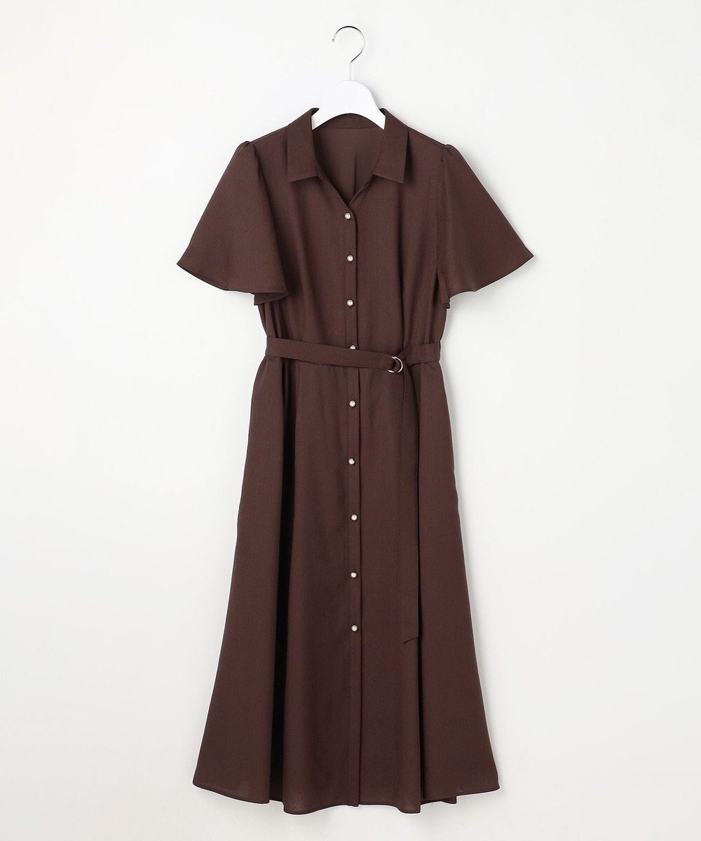 【エニィ スィス/any SiS】のスムージーポリエステル ワンピース インテリア・キッズ・メンズ・レディースファッション・服の通販 founy(ファニー) 　ファッション　Fashion　レディースファッション　Fashion for Women　ワンピース　Dresses　シャツワンピース / 1枚で着映えコーデ　Shirt Dresses　春　Spring　カーディガン　Cardigan, Knitwear　ジャケット　Jacket, Outerwear　パール　Pearl, Pearl Accent　フィット　Fit, Slim Fit　フェイク　Faux, Fake　フレア　Flare, Flared　ポケット　Pocket, Pocket Detail　リラックス　Relax, Relaxed Fit　S/S・春夏　SS, Spring/Summer, Warm Season　おすすめ　Recommended / Our Picks　夏　Summer　エレガント 上品　Elegant　新作・新入荷　New Arrivals / New In　ブラウン|ID: prp329100004868721 ipo3291000000036281425