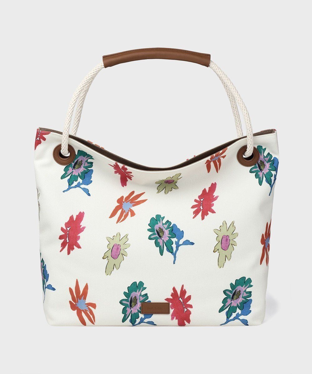 【ポール スミス/Paul Smith】のプリントキャンバスSS26 トートバッグ 人気、トレンドファッション・服の通販 founy(ファニー) 　ファッション　Fashion　レディースファッション　Fashion for Women　バッグ　Bags　キャンバス　Canvas, Canvas Fabric　スクエア　Square, Square Shape　パッチ　Patch, Appliqué　フォルム　Silhouette, Form　フラワー　Flower, Floral　プリント　Print, Printed Pattern　リゾート　Resort, Vacation Style　リラックス　Relax, Relaxed Fit　エレガント 上品　Elegant　 other-1|ID: prp329100004868724 ipo3291000000036281444