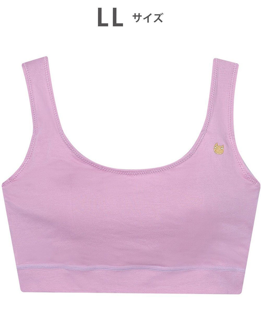 【ツモリチサト スリープ/tsumori chisato SLEEP】のツモリチサト ノンワイヤーブラ 綿混ベア天竺素材(身生地) フルカップ ブラジャー レディース UBX400/ワコール インテリア・キッズ・メンズ・レディースファッション・服の通販 founy(ファニー) 　ファッション　Fashion　レディースファッション　Fashion for Women　ストレッチ　Stretch, Stretchy Fabric　パジャマ　Pajamas, Sleepwear　ブラジャー　Bra, Lingerie　ワンポイント　One Point, Statement Accent　パープル|ID: prp329100004868730 ipo3291000000036281500