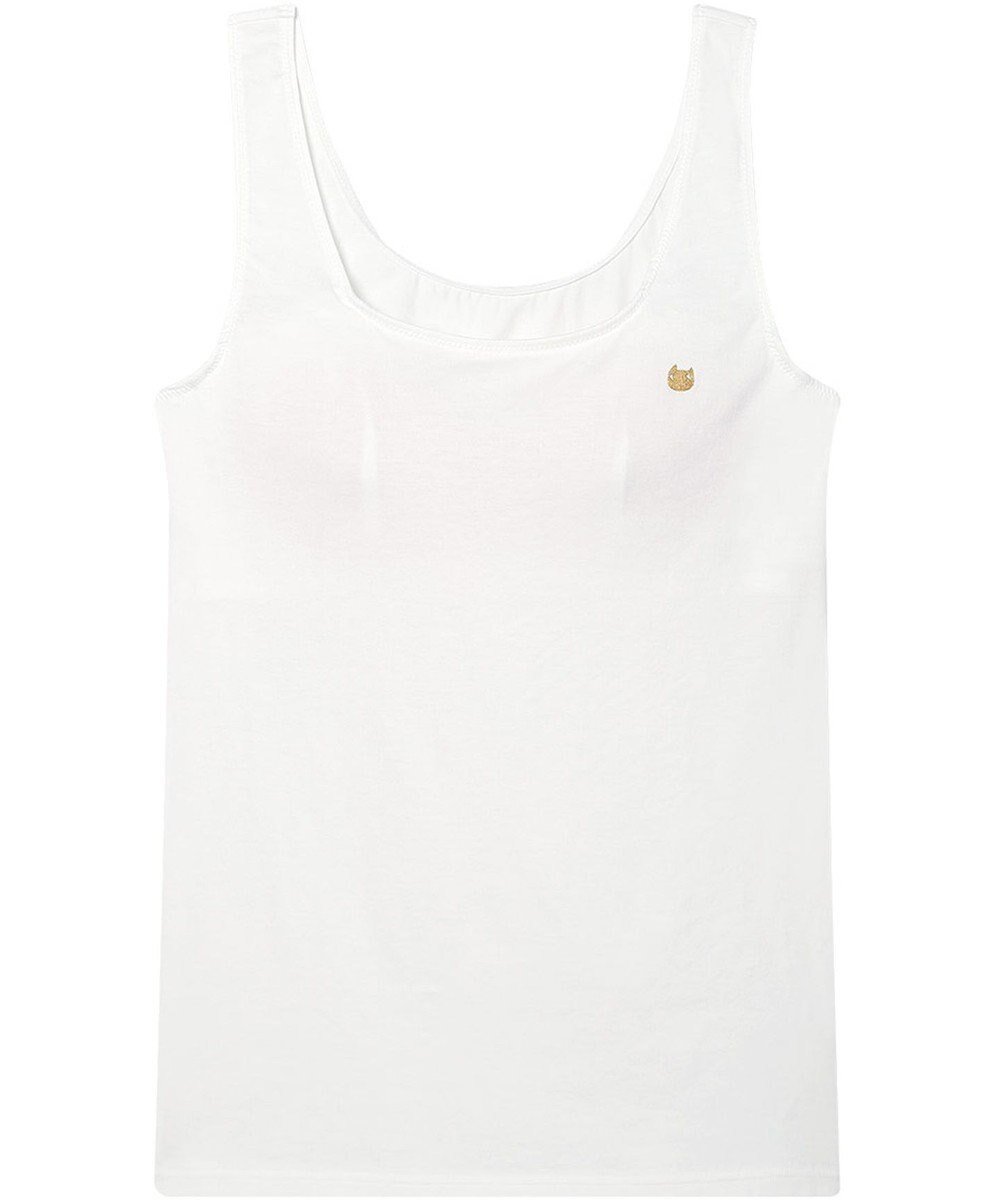 【ツモリチサト スリープ/tsumori chisato SLEEP】のツモリチサト インナー 綿混ベア天竺素材(身生地) パッド付(取り外し可) ノースリーブ タンクトップ レディース UCX400/ワコール インテリア・キッズ・メンズ・レディースファッション・服の通販 founy(ファニー) 　ファッション　Fashion　レディースファッション　Fashion for Women　トップス・カットソー　Cut & Sew Tops　キャミソール&ノースリーブ　Camisoles & Sleeveless Tops　インナー　Innerwear　ストレッチ　Stretch, Stretchy Fabric　タンク　Tank Top, Sleeveless Top　ノースリーブ　Sleeveless, No-Sleeve　パジャマ　Pajamas, Sleepwear　ワンポイント　One Point, Statement Accent　アイボリー|ID: prp329100004868731 ipo3291000000036281508