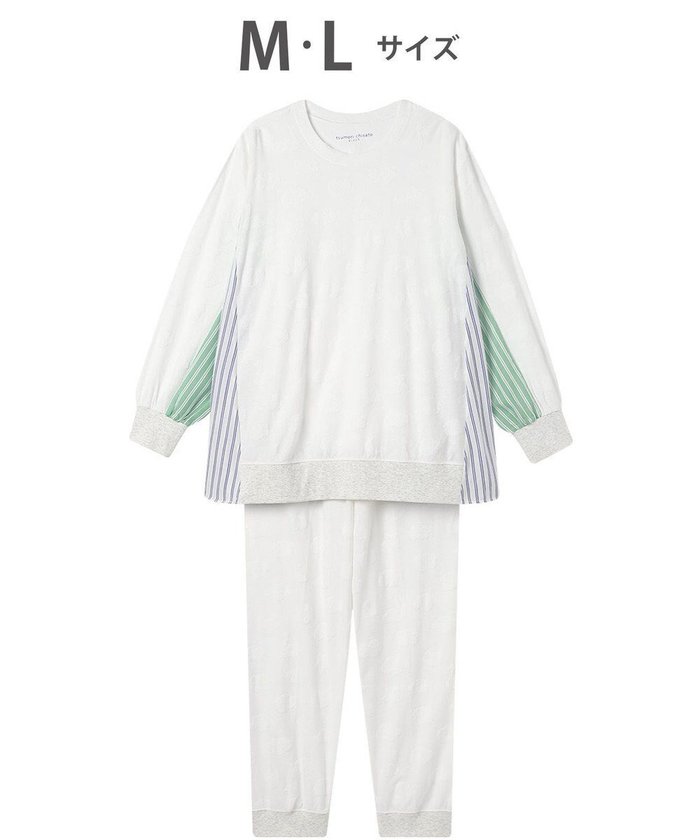 【ツモリチサト スリープ/tsumori chisato SLEEP】のツモリチサト パジャマ 長袖 長ズボン レディース UDX530/ワコール インテリア・キッズ・メンズ・レディースファッション・服の通販 founy(ファニー) https://founy.com/ ファッション Fashion レディースファッション Fashion for Women トップス・カットソー Cut & Sew Tops カラフル Colorful Design シンプル Simple, Minimal ストライプ Stripe, Striped Pattern パジャマ Pajamas, Sleepwear ボトム Bottoms, Lower Wear ポケット Pocket, Pocket Detail 無地 Plain, Solid Color 長袖 Long Sleeve, Full Sleeve |ID: prp329100004868739 ipo3291000000036281583