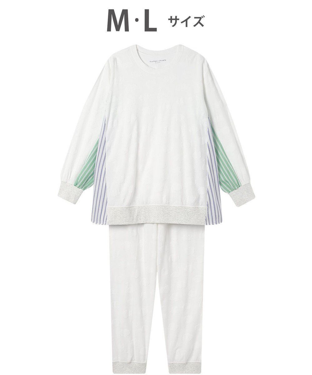 【ツモリチサト スリープ/tsumori chisato SLEEP】のツモリチサト パジャマ 長袖 長ズボン レディース UDX530/ワコール インテリア・キッズ・メンズ・レディースファッション・服の通販 founy(ファニー) 　ファッション　Fashion　レディースファッション　Fashion for Women　トップス・カットソー　Cut & Sew Tops　カラフル　Colorful Design　シンプル　Simple, Minimal　ストライプ　Stripe, Striped Pattern　パジャマ　Pajamas, Sleepwear　ボトム　Bottoms, Lower Wear　ポケット　Pocket, Pocket Detail　無地　Plain, Solid Color　長袖　Long Sleeve, Full Sleeve　アイボリー|ID: prp329100004868739 ipo3291000000036281584
