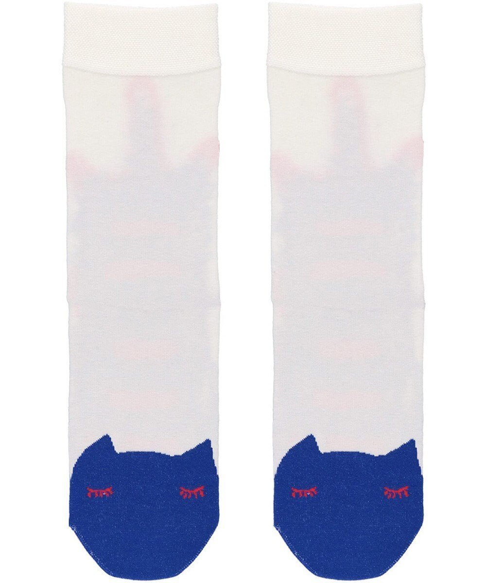 【ツモリチサト スリープ/tsumori chisato SLEEP】のツモリチサト ソックス 22～24cm レディース UEY500/ワコール 人気、トレンドファッション・服の通販 founy(ファニー) 　ファッション　Fashion　レディースファッション　Fashion for Women　ソックス&靴下　Socks & Hosiery　ジャカード／ジャガード　Jacquard, Woven Pattern　ソックス　Socks, Hosiery　ネコ　Cat, Feline Motif　パジャマ　Pajamas, Sleepwear　 other-1|ID: prp329100004868741 ipo3291000000036281597