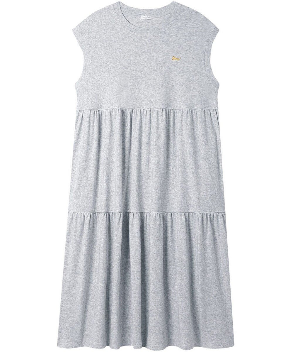 【ツモリチサト スリープ/tsumori chisato SLEEP】のツモリチサト ワンピース 綿混ベア天竺素材(本体) 1分袖 半袖 ロング丈 レディース UNT125/ワコール インテリア・キッズ・メンズ・レディースファッション・服の通販 founy(ファニー) 　ファッション　Fashion　レディースファッション　Fashion for Women　ワンピース　Dresses　ストレッチ　Stretch, Stretchy Fabric　パジャマ　Pajamas, Sleepwear　ロング　Long, Long-Length　半袖　Short Sleeve, Half Sleeve　グレー|ID: prp329100004868742 ipo3291000000036281611