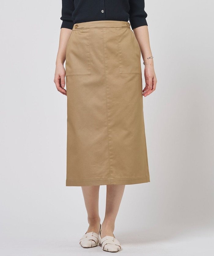 【ジェイ プレス/J.PRESS】の【WEB限定カラーあり】TCシャンブレーサテンST ナロー スカート インテリア・キッズ・メンズ・レディースファッション・服の通販 founy(ファニー) https://founy.com/ ファッション Fashion レディースファッション Fashion for Women スカート Skirts 春 Spring サテン Satin, Glossy Fabric ストレート Straight, Straight Cut スリット Slit, Slit Detail ポケット Pocket, Pocket Detail S/S・春夏 SS, Spring/Summer, Warm Season 夏 Summer エレガント 上品 Elegant |ID: prp329100004868746 ipo3291000000036281656