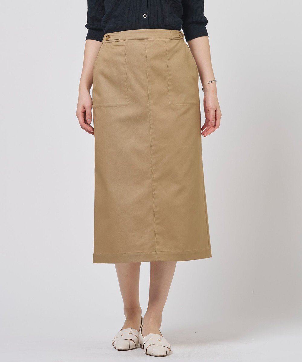 【ジェイ プレス/J.PRESS】の【WEB限定カラーあり】TCシャンブレーサテンST ナロー スカート 人気、トレンドファッション・服の通販 founy(ファニー) 　ファッション　Fashion　レディースファッション　Fashion for Women　スカート　Skirts　春　Spring　サテン　Satin, Glossy Fabric　ストレート　Straight, Straight Cut　スリット　Slit, Slit Detail　ポケット　Pocket, Pocket Detail　S/S・春夏　SS, Spring/Summer, Warm Season　夏　Summer　エレガント 上品　Elegant　 other-1|ID: prp329100004868746 ipo3291000000036281656