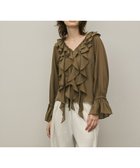 【グレース コンチネンタル/GRACE CONTINENTAL】のフリルブラウス 人気、トレンドファッション・服の通販 founy(ファニー) ファッション Fashion レディースファッション Fashion for Women トップス・カットソー Cut & Sew Tops シャツ・ブラウス・オフィスカジュアル Elegant Blouses & Button-Ups フリル Frill, Ruffle ラッセル Raschel, Raschel Lace 夏 Summer 春 Spring S/S・春夏 SS, Spring/Summer, Warm Season thumbnail カーキ|ID: prp329100004868749 ipo3291000000036281684
