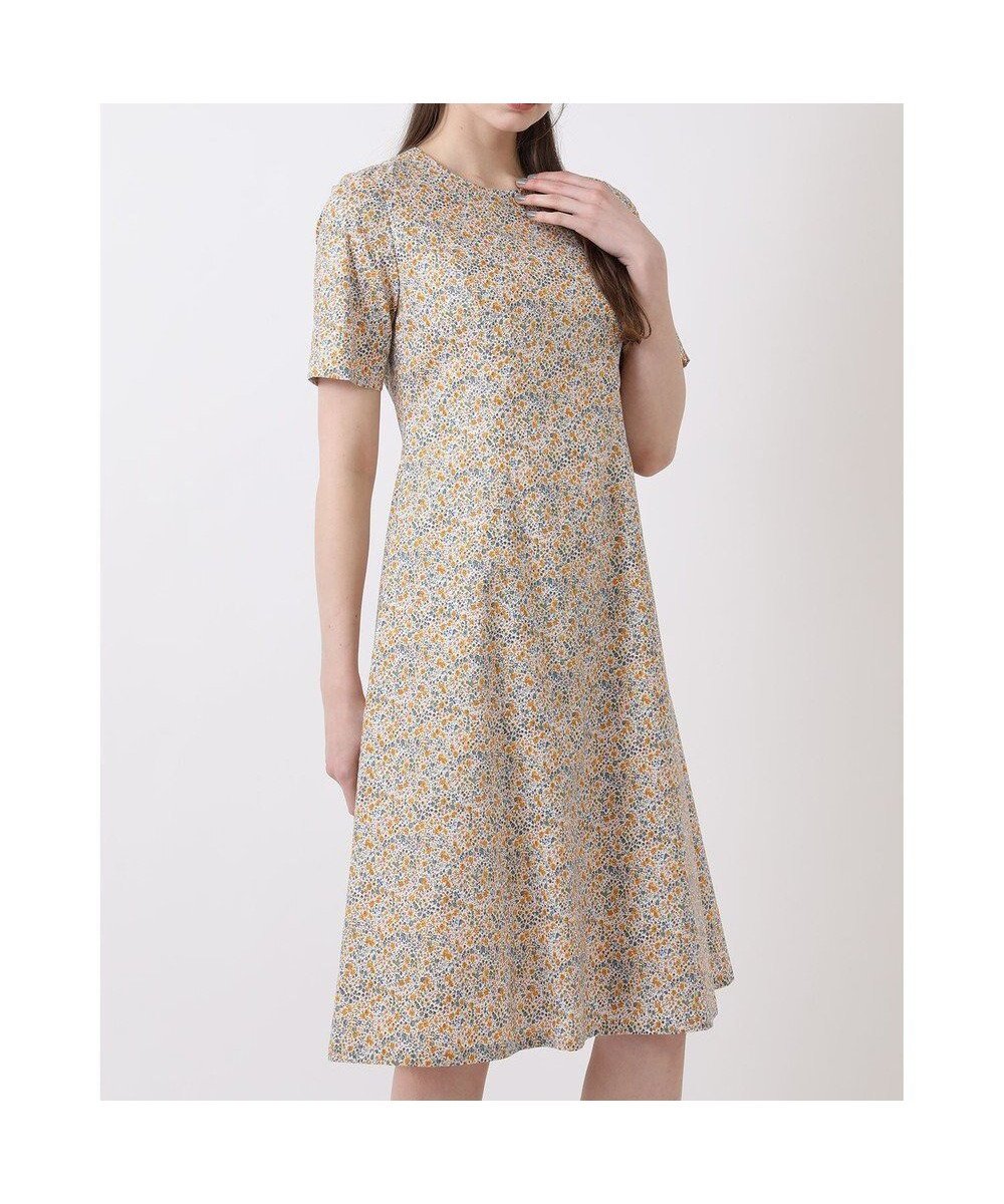 【ダックス/DAKS】のLiberty フィット フレアーワンピース インテリア・キッズ・メンズ・レディースファッション・服の通販 founy(ファニー) 　ファッション　Fashion　レディースファッション　Fashion for Women　ワンピース　Dresses　シンプル　Simple, Minimal　フィット　Fit, Slim Fit　プリント　Print, Printed Pattern　夏　Summer　S/S・春夏　SS, Spring/Summer, Warm Season　A/W・秋冬　Autumn/Winter　イエロー|ID: prp329100004868751 ipo3291000000036281698