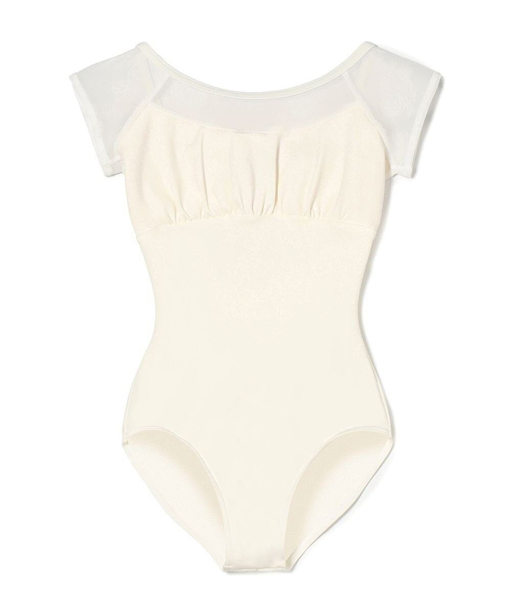 【チャコット/Chacott】のフレンチスリーブレオタード インテリア・キッズ・メンズ・レディースファッション・服の通販 founy(ファニー) 　ファッション　Fashion　レディースファッション　Fashion for Women　おすすめ　Recommended / Our Picks　キャミソール　Camisole, Spaghetti Strap Top　クッション　Cushion, Throw Pillow　シアー　Sheer, See-Through　シンプル　Simple, Minimal　ストレッチ　Stretch, Stretchy Fabric　チュール　Tulip, Tulip Motif　人気　Popular, Best Seller　定番　Standard, Basic Item　オフホワイト|ID: prp329100004868761 ipo3291000000036281768