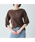 【エニー/ANY】の【WEB限定】シルケットスムースツイストスリーブカットソー ブラウン|ID: prp329100004868814 ipo3291000000036282006