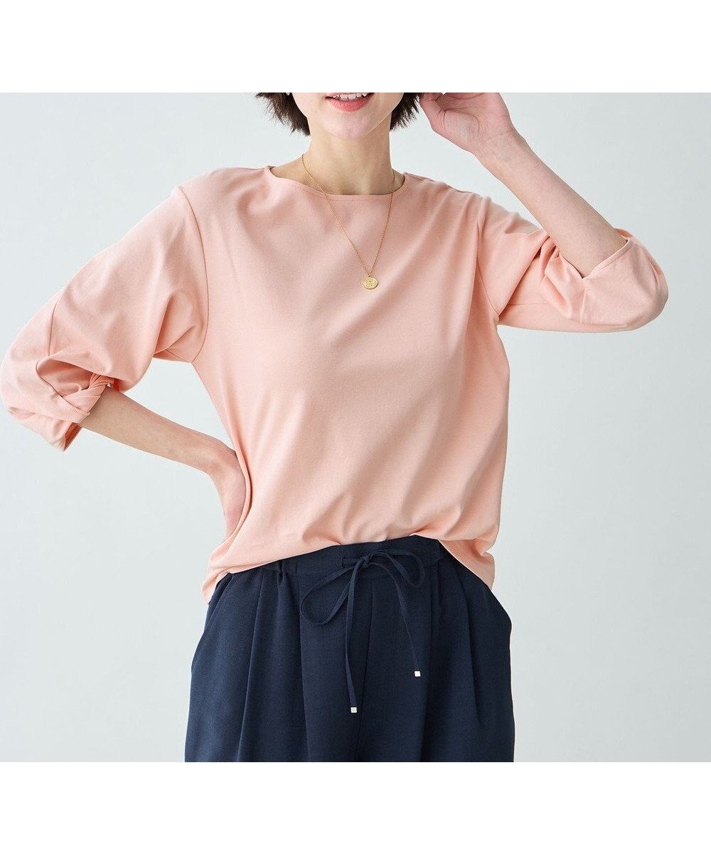 【エニー/ANY】の【WEB限定】シルケットスムースツイストスリーブカットソー インテリア・キッズ・メンズ・レディースファッション・服の通販 founy(ファニー) 　ファッション　Fashion　レディースファッション　Fashion for Women　トップス・カットソー　Cut & Sew Tops　シャツ・ブラウス・オフィスカジュアル　Elegant Blouses & Button-Ups　ロングTシャツ・Tシャツ　Longline T-Shirts & Tees　カットソー・ベーシックTシャツ　Cut-and-Sewn Tops / Stretch Tees & Basics　インナー　Innerwear　春　Spring　カットソー　Cut and Sewn Top　サロペット　Overalls, Salopette　シルケット　Silket, Silky Cotton　スリーブ　Sleeve, Long Sleeve / Short Sleeve　ツイスト　Tweed, Tweed Fabric　デニム　Denim, Jeans Material　フェミニン　Feminine, Girly　S/S・春夏　SS, Spring/Summer, Warm Season　おすすめ　Recommended / Our Picks　夏　Summer　ピンク|ID: prp329100004868814 ipo3291000000036282011