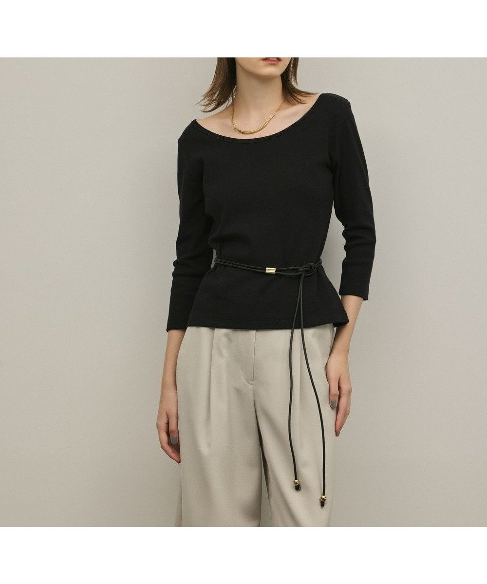 【グレース コンチネンタル/GRACE CONTINENTAL】のテレコカットトップ インテリア・キッズ・メンズ・レディースファッション・服の通販 founy(ファニー) 　ファッション　Fashion　レディースファッション　Fashion for Women　トップス・カットソー　Cut & Sew Tops　シャツ・ブラウス・オフィスカジュアル　Elegant Blouses & Button-Ups　ロングTシャツ・Tシャツ　Longline T-Shirts & Tees　カットソー・ベーシックTシャツ　Cut-and-Sewn Tops / Stretch Tees & Basics　カットソー　Cut and Sewn Top　ストレッチ　Stretch, Stretchy Fabric　テレコ　Ribbed, Rib Stitch　夏　Summer　春　Spring　S/S・春夏　SS, Spring/Summer, Warm Season　ブラック|ID: prp329100004868868 ipo3291000000036282140