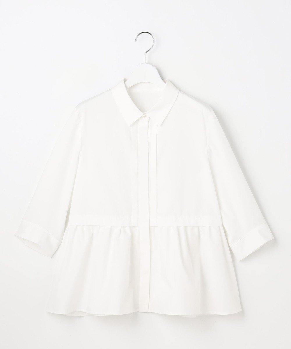 【エニィ スィス/any SiS】のフレアペプラム シャツ インテリア・キッズ・メンズ・レディースファッション・服の通販 founy(ファニー) 　ファッション　Fashion　レディースファッション　Fashion for Women　トップス・カットソー　Cut & Sew Tops　シャツ・ブラウス・オフィスカジュアル　Elegant Blouses & Button-Ups　ウォッシャブル　Machine Washable　春　Spring　サテン　Satin, Glossy Fabric　タンク　Tank Top, Sleeveless Top　トレンド　Trend, Trending Now　パール　Pearl, Pearl Accent　フレア　Flare, Flared　ペプラム　Peplum, Flared Hem　S/S・春夏　SS, Spring/Summer, Warm Season　おすすめ　Recommended / Our Picks　夏　Summer　エレガント 上品　Elegant　新作・新入荷　New Arrivals / New In　ビジネス 仕事 通勤　Business / Work / Commuting　オフ|ID: prp329100004868897 ipo3291000000036282178